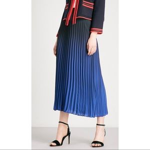 Maje Jonael pleated crepe midi skirt